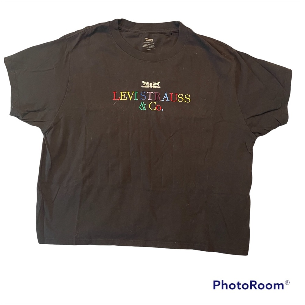 Levi’s Black Size Medium Embroidered Crop Top